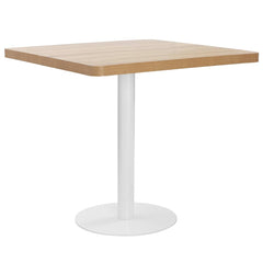 vidaXL Bistro Table Light Brown 80X80 cm MDF 1