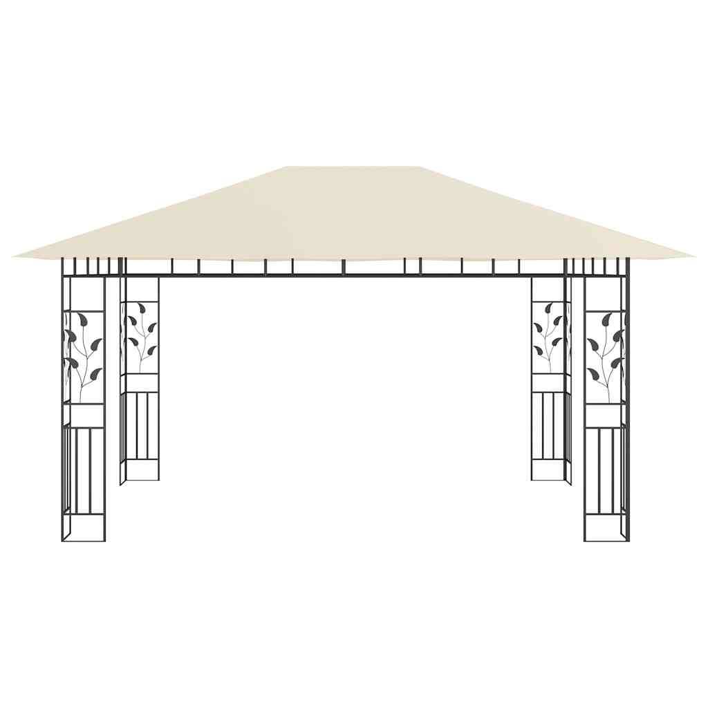 Gazebo with Mosquito Net 180 g/m² Cream 4 m