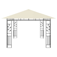 Gazebo with Mosquito Net 180 g/m² Cream 4 m