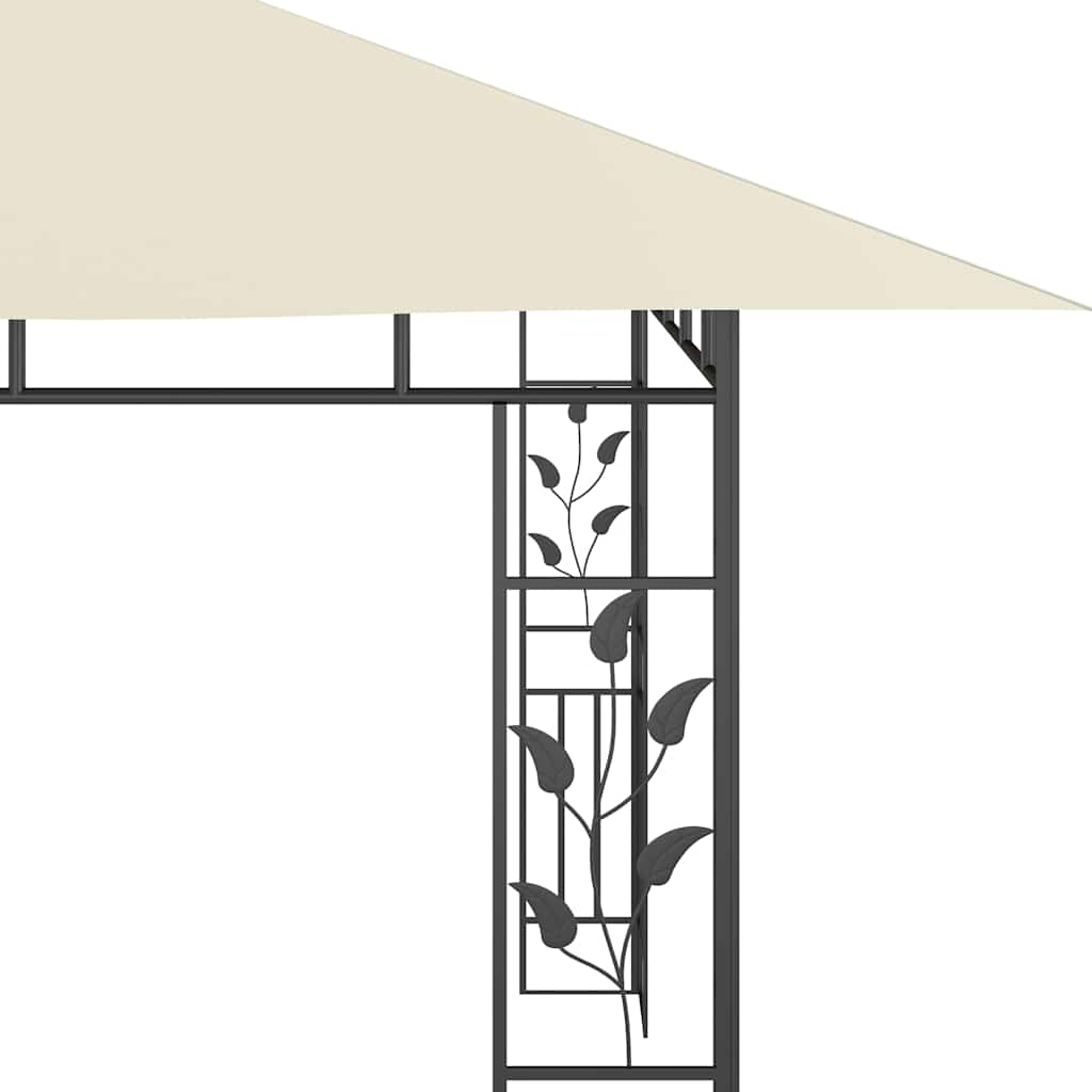 Gazebo with Mosquito Net 180 g/m² Cream 4 m