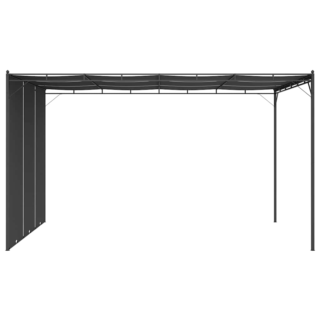 Garden Gazebo with Side Curtain 4x3x2,25 m Anthracite 4 x 3 x 2.25 m