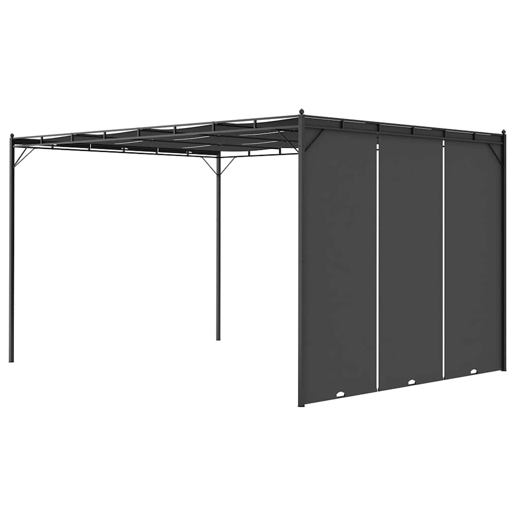 Garden Gazebo with Side Curtain 4x3x2,25 m Anthracite 4 x 3 x 2.25 m