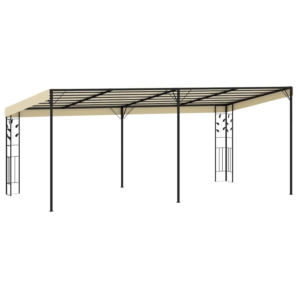 Wall-mounted Gazebo 3x3x2,5 m Cream 6 x 3 x 2.5 m