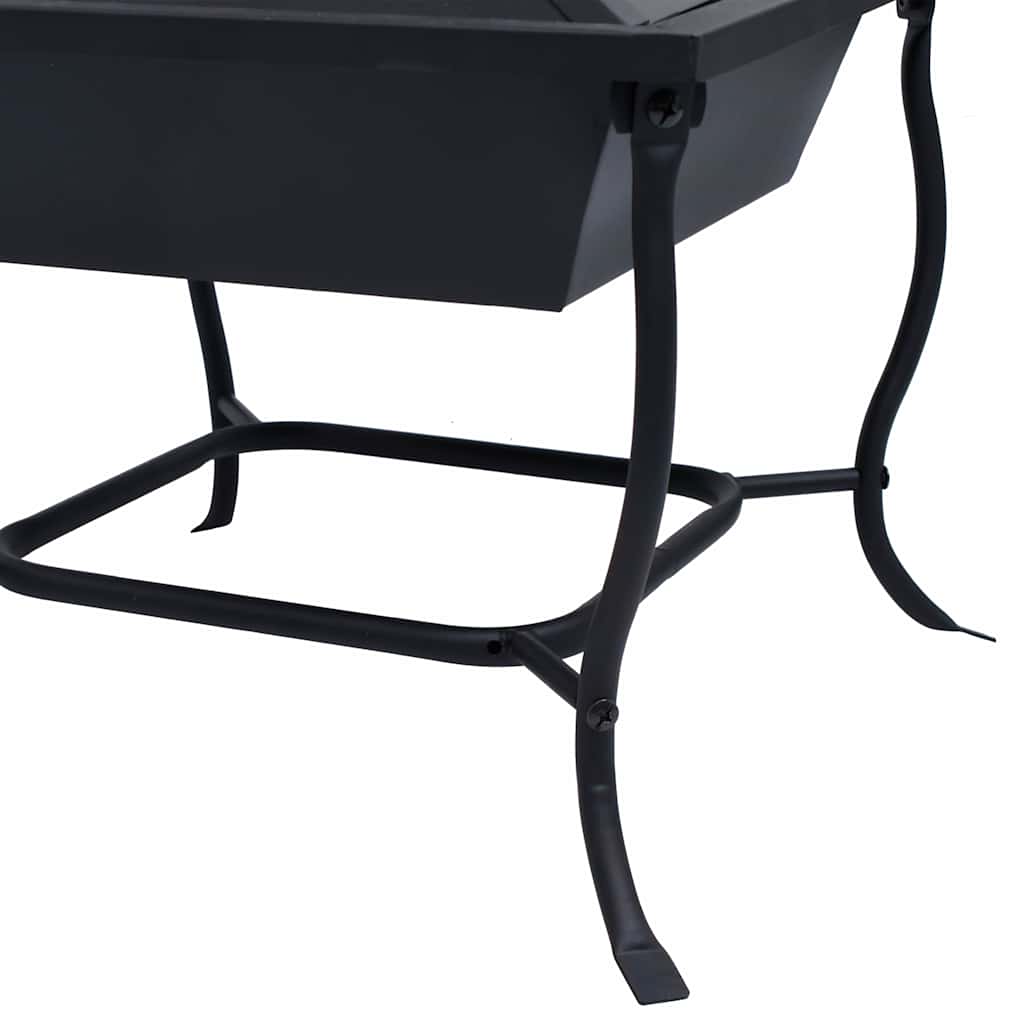 vidaXL Fire Pit Black 42x42x45 cm Steel 6