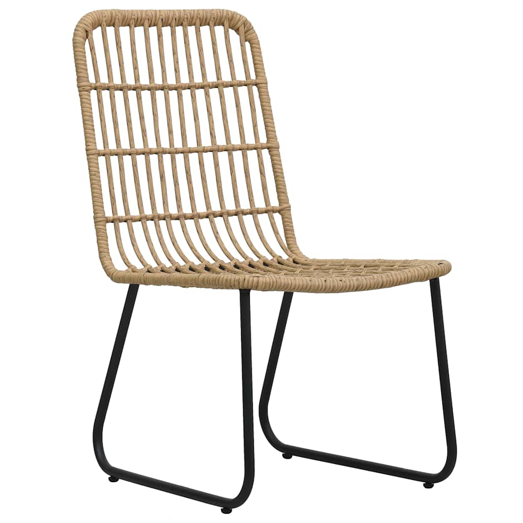 48583 vidaXL 3 Piece Bistro Set Poly Rattan Oak 3