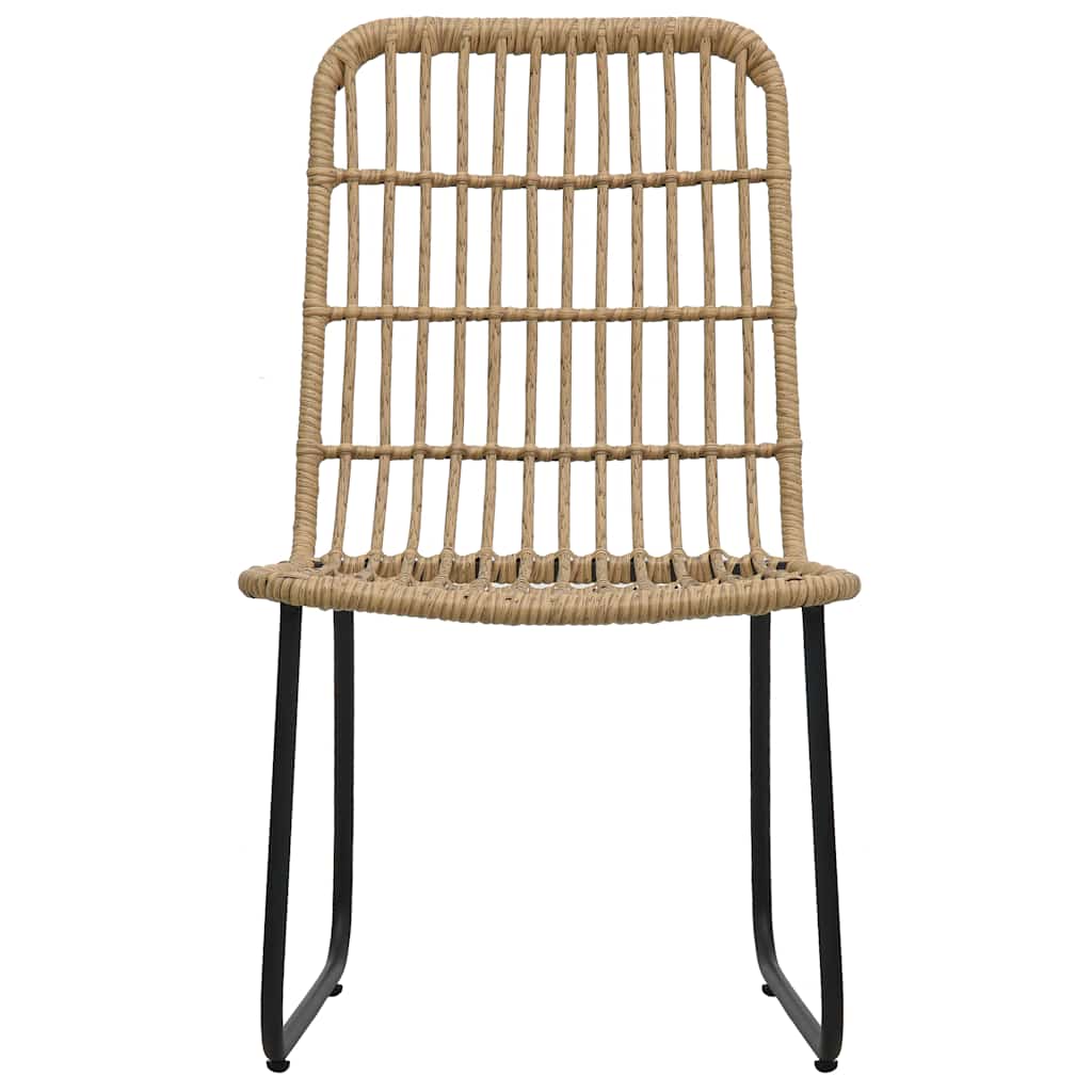 48583 vidaXL 3 Piece Bistro Set Poly Rattan Oak 4