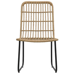 48583 vidaXL 3 Piece Bistro Set Poly Rattan Oak 4
