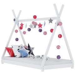 vidaXL Kids Bed Frame | White | Solid pine wood, Plywood slats | 80 x 160 cm 1