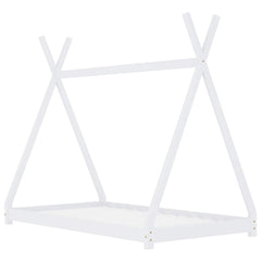 vidaXL Kids Bed Frame | White | Solid pine wood, Plywood slats | 80 x 160 cm 2