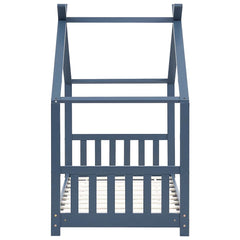 vidaXL Kids Bed Frame | Grey | Solid pine wood, plywood slats | 70 cm x 140 cm 5