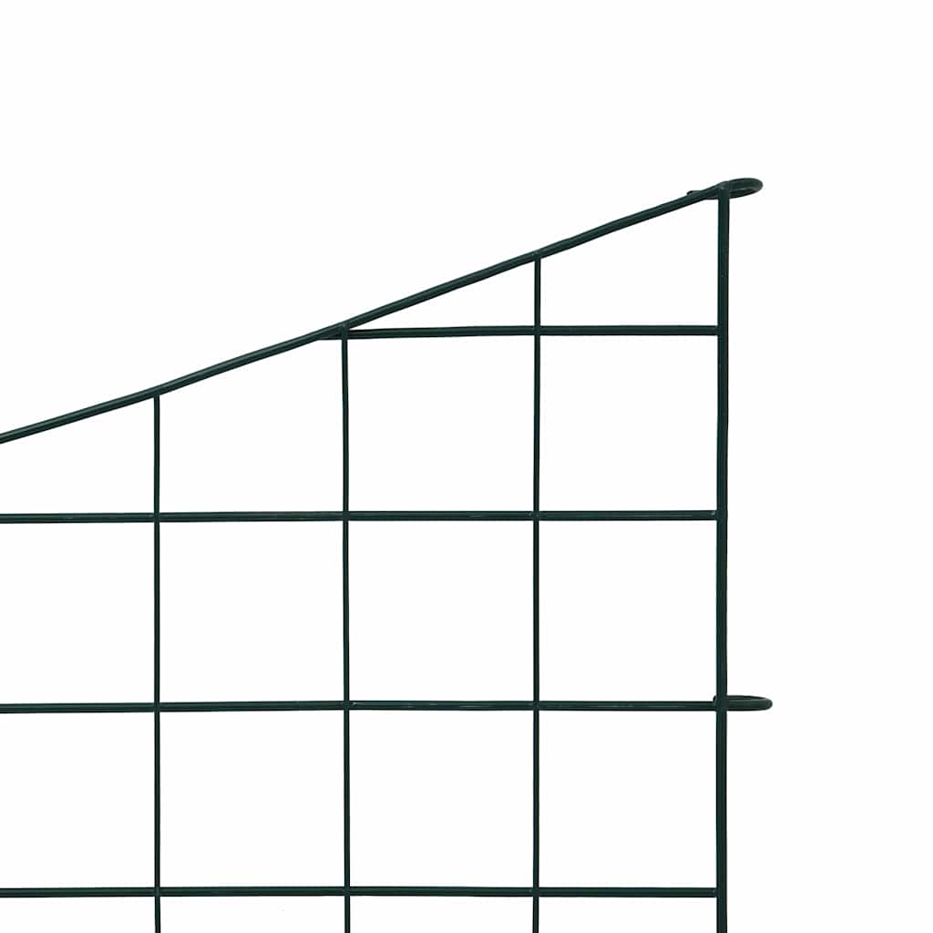 146104 vidaXL Lower Arch Garden Fence Set 77,5x64 cm Green 5