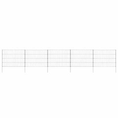 vidaXL Pond Fence Set 8 pcs Steel Green