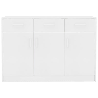 Sideboard White 110x30x75 cm Engineered Wood