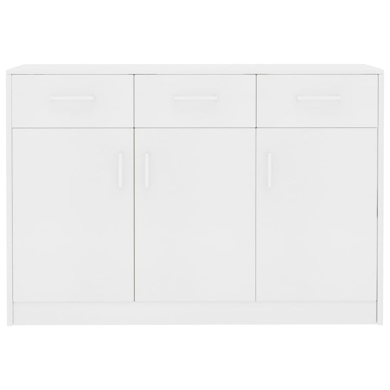 Sideboard White 110x30x75 cm Engineered Wood