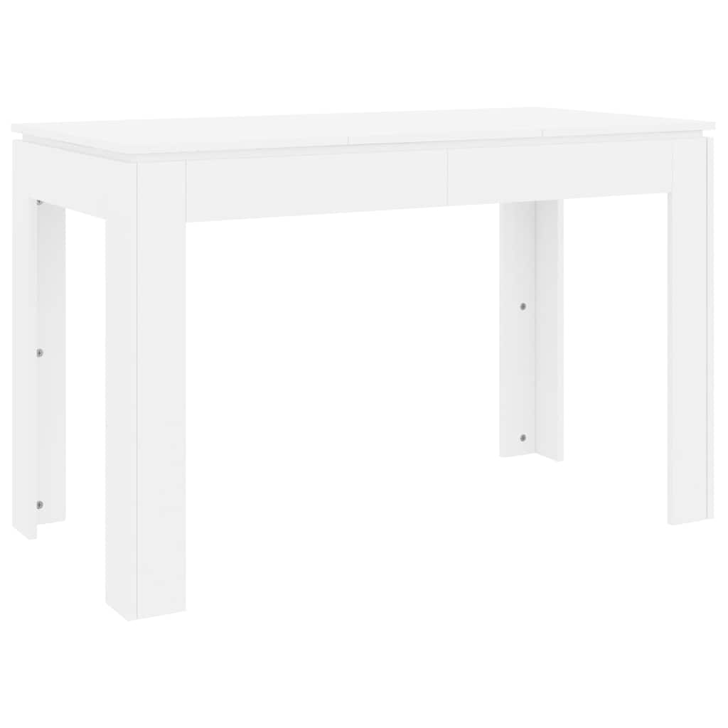 vidaXL Dining Table White 120x60x76 cm Engineered Wood 2