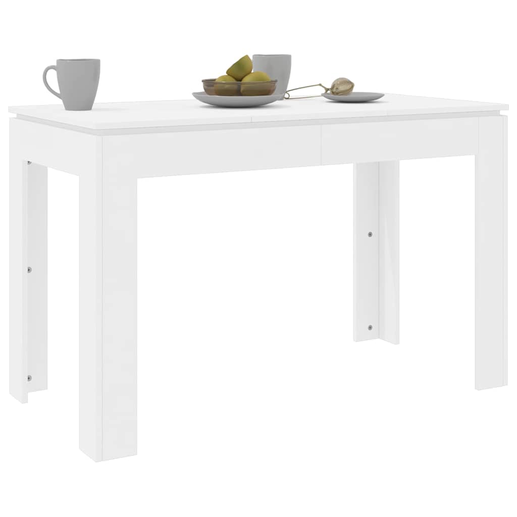 vidaXL Dining Table White 120x60x76 cm Engineered Wood 3