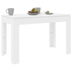 vidaXL Dining Table White 120x60x76 cm Engineered Wood 3