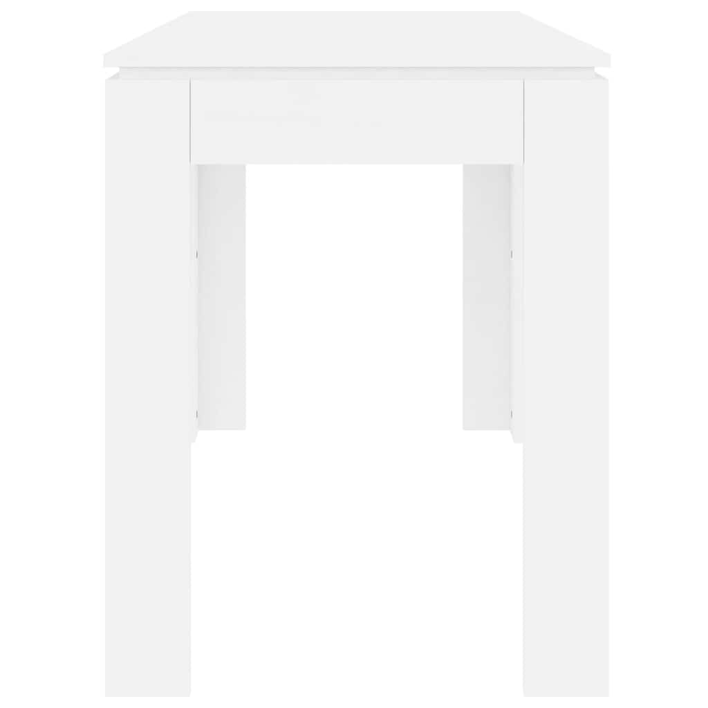 vidaXL Dining Table White 120x60x76 cm Engineered Wood 5