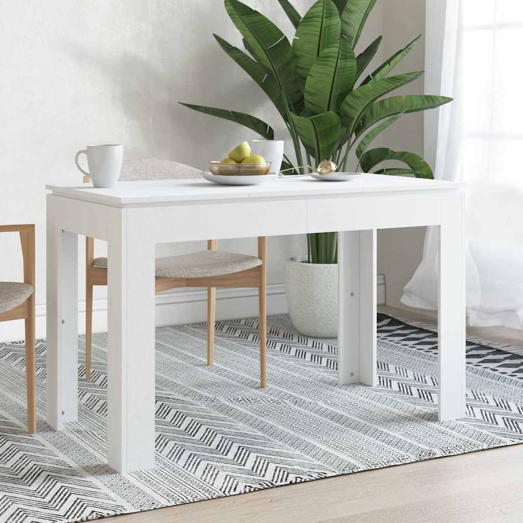 vidaXL Dining Table White 120x60x76 cm Engineered Wood 1