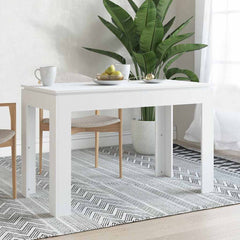 vidaXL Dining Table White 120x60x76 cm Engineered Wood 1