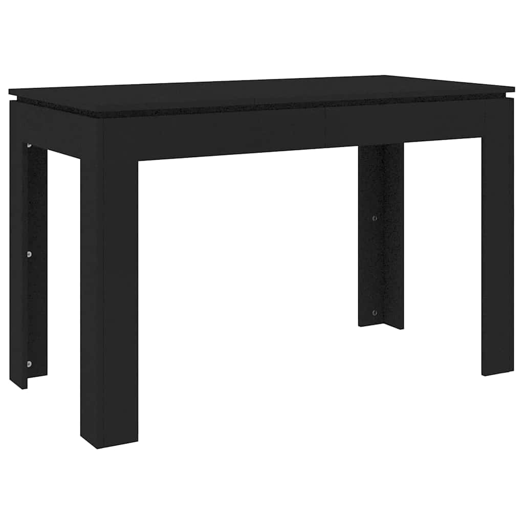 vidaXL Dining Table Black 120x60x76 cm Engineered Wood 2