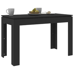 vidaXL Dining Table Black 120x60x76 cm Engineered Wood 3