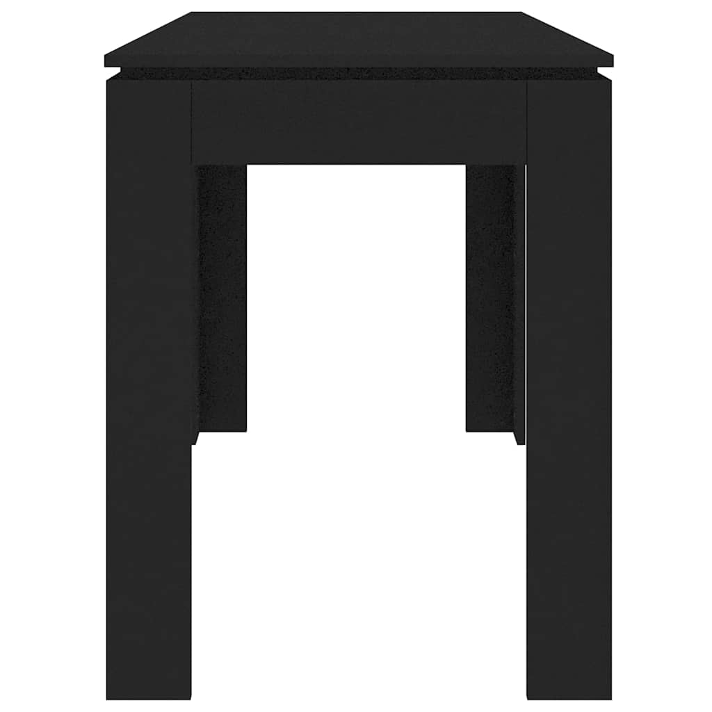 vidaXL Dining Table Black 120x60x76 cm Engineered Wood 5