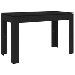 vidaXL Dining Table Black 120x60x76 cm Engineered Wood 6