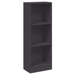 800830 vidaXL 3-Tier Book Cabinet Grey 40x24x109 cm Engineered Wood 2