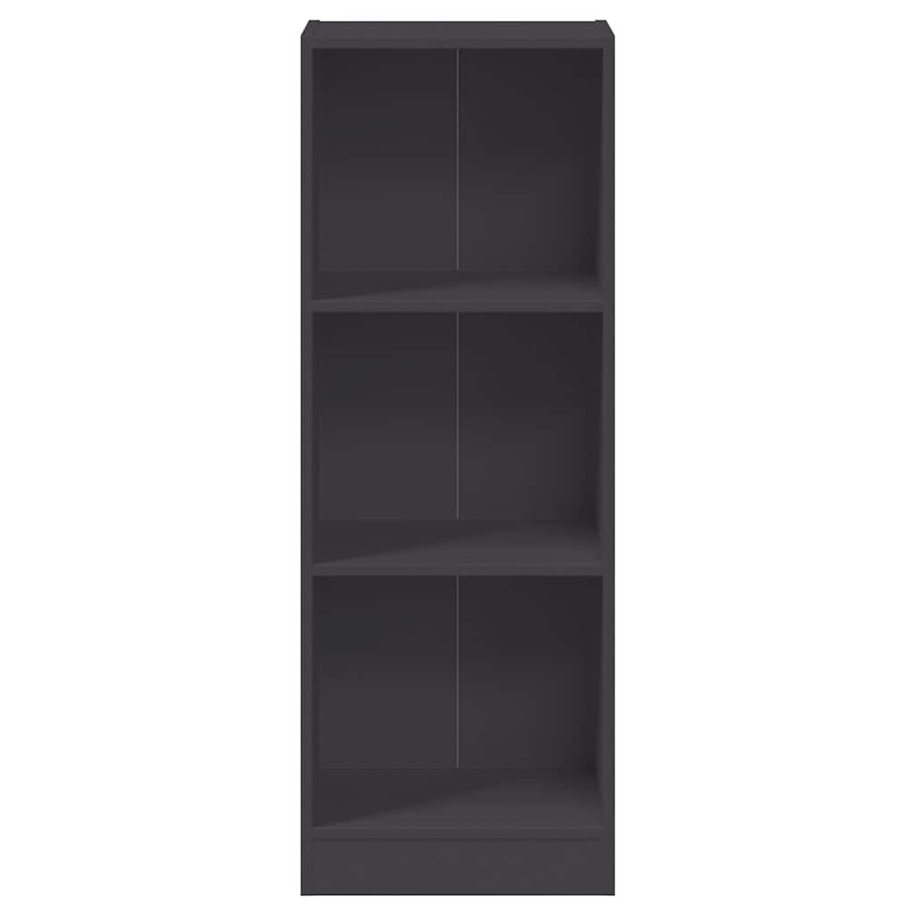 800830 vidaXL 3-Tier Book Cabinet Grey 40x24x109 cm Engineered Wood 4