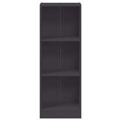 800830 vidaXL 3-Tier Book Cabinet Grey 40x24x109 cm Engineered Wood 4