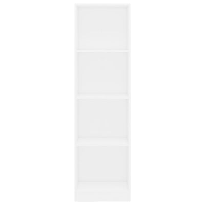 4-Tier Book Cabinet White 40x24x142 cm Engineered Wood