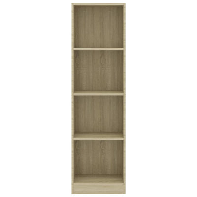 4-Tier Book Cabinet Sonoma Oak 40x24x142 cm Engineered Wood