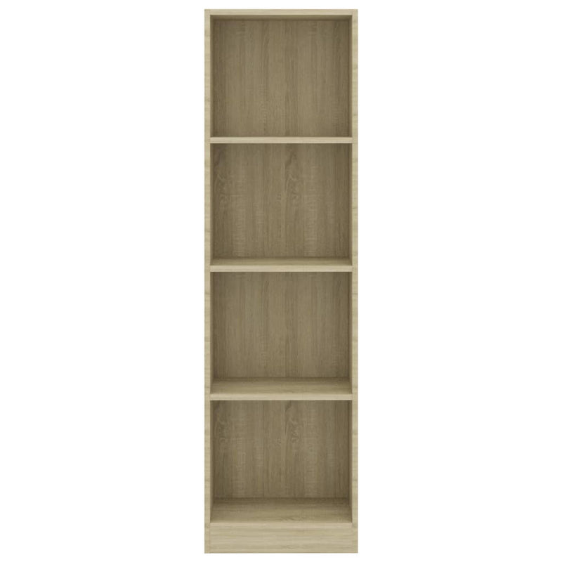 4-Tier Book Cabinet Sonoma Oak 40x24x142 cm Engineered Wood