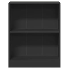 800856 vidaXL Bookshelf Black 60x24x76 cm Engineered Wood 4