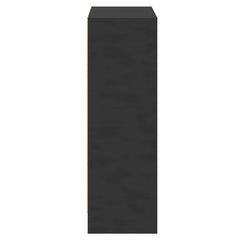 800856 vidaXL Bookshelf Black 60x24x76 cm Engineered Wood 6