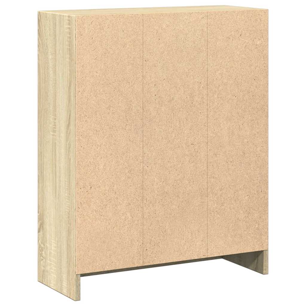 800858 vidaXL Bookshelf Sonoma Oak 60x24x76 cm Engineered Wood 5