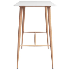 vidaXL Bar Table White 120x60x105 cm 3