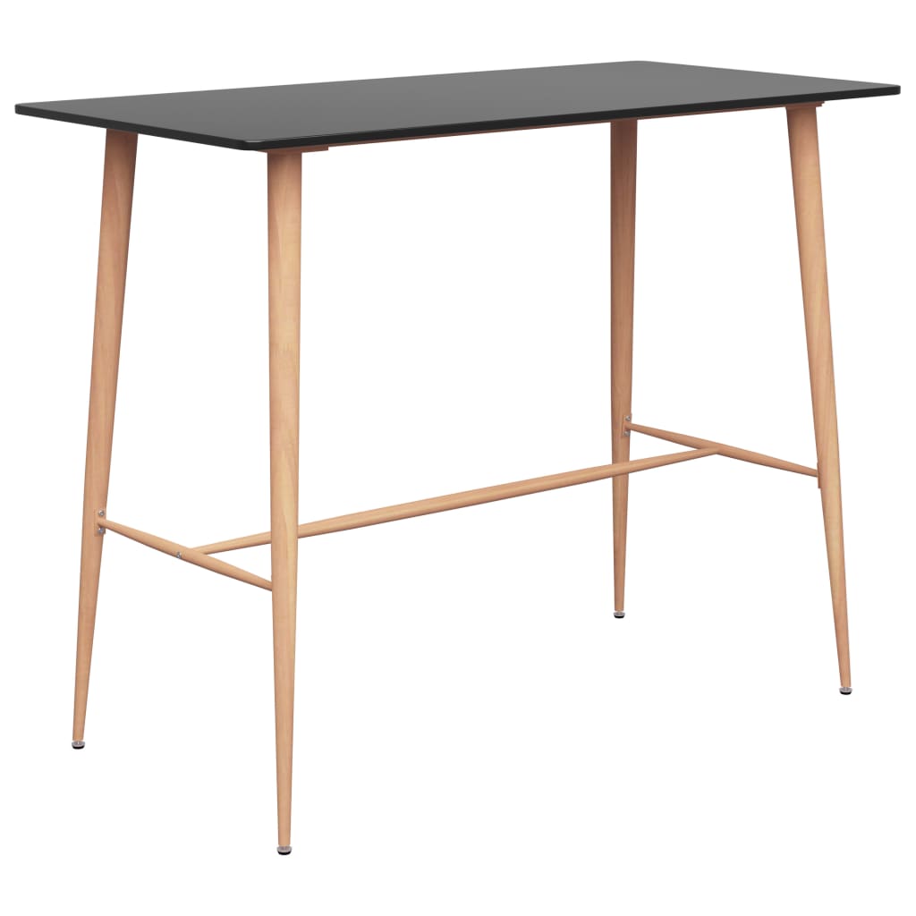 vidaXL Bar Table Black 120x60x105 cm 1