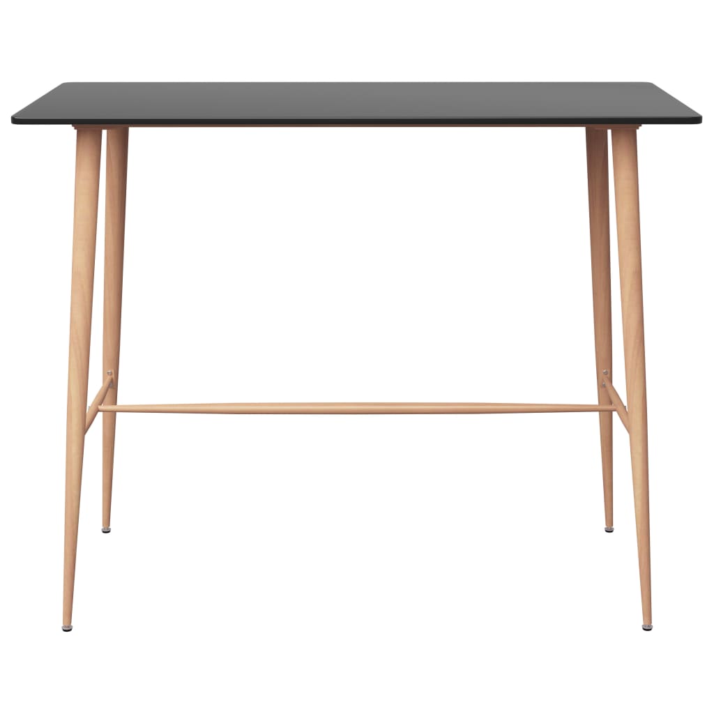 vidaXL Bar Table Black 120x60x105 cm 2