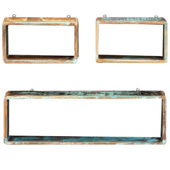 vidaXL Wall Cube Shelf | Multicolour | Solid reclaimed wood | Small and large 2