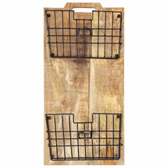 vidaXL Magazine Rack | Brown, Black | Mango Wood, Steel | 33 x 10 x 67 cm 2