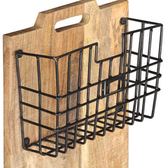 vidaXL Magazine Rack | Brown, Black | Mango Wood, Steel | 33 x 10 x 67 cm 3