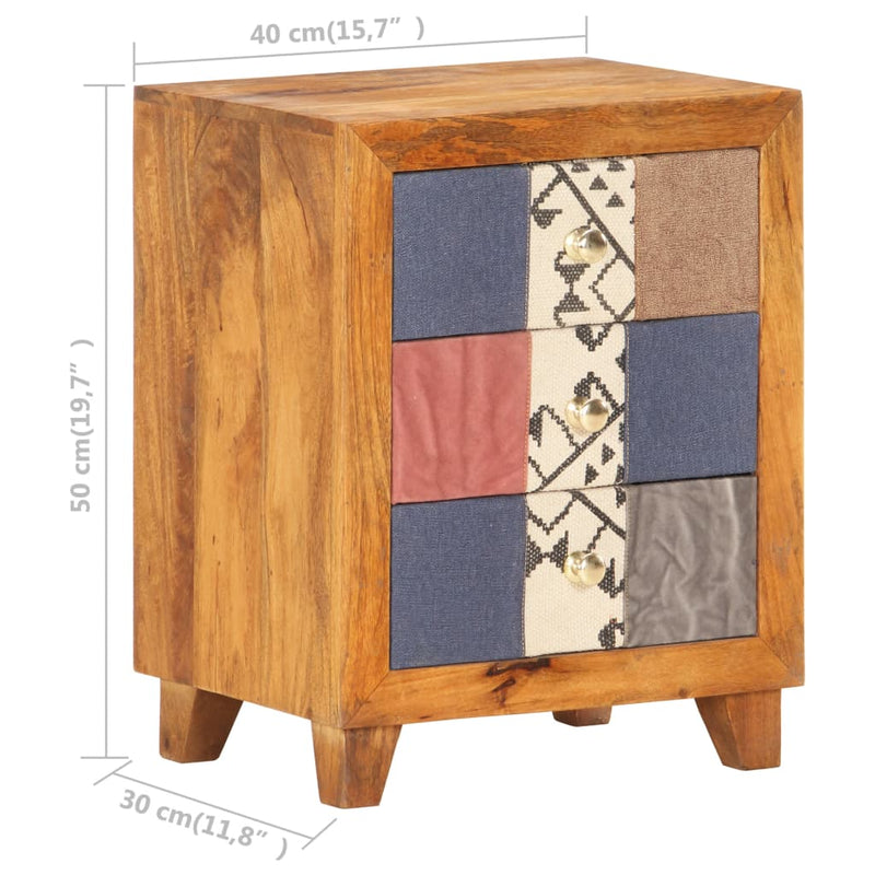 Bedside Cabinet 40x30x50 cm Solid Mango Wood