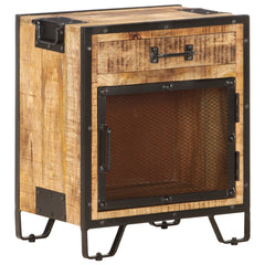 vidaXL Bedside Cabinet 43x30x51 cm Solid Rough Mango Wood 1