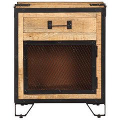 vidaXL Bedside Cabinet 43x30x51 cm Solid Rough Mango Wood 3
