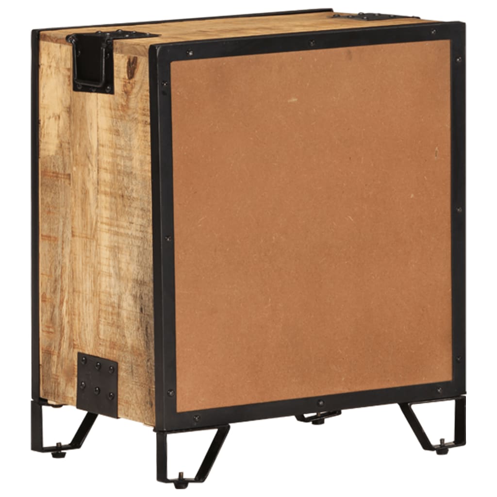 vidaXL Bedside Cabinet 43x30x51 cm Solid Rough Mango Wood 5