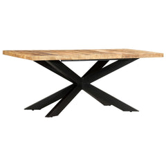 vidaXL Dining Table 180x90x76 cm Solid Rough Mango Wood 1