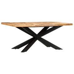 vidaXL Dining Table 180x90x76 cm Solid Rough Mango Wood 6