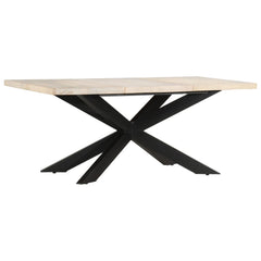 vidaXL Dining Table 180x90x76 cm Solid Bleached Mango Wood 1